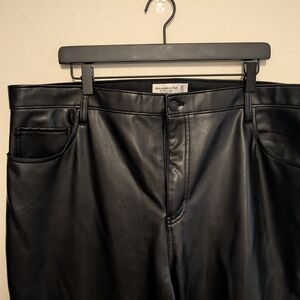 Black Faux Leather Pants